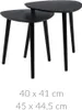 Two black nesting tables are shown against a white background. Produktbild-Vorschau