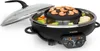 A multi-functional cooking appliance with a hot pot and grill plate, shown on a white background. Podgląd zdjęcia produktu