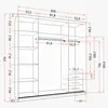 Schwebetürenschrank Kleiderschrank Schrank 203cm Produktbild-Vorschau 5
