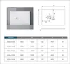 A product image showing a shower tray and a technical drawing with dimensions, followed by a table of specifications. Produktbild-Vorschau