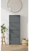 Pisa Armoire à chaussures à 4 rabats/portes en métal, gris. Voir les images du produit 7