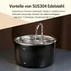 3.2 L Automatický kočičí fontánka z nerezové oceli, černá, Náhled obrázku produktu 2