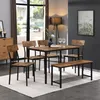 A dining set with a table, chairs, and a bench in a dining room setting. Náhled obrázku produktu