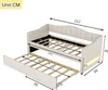 Flieks Polsterbett 90x200cm mit Ausziehbett, Schlafsofa Produktbild-Vorschau 5