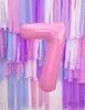 Pallone numerico grande rosa pastello 86 cm Anteprima dell’immagine prodotto 5