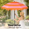 Mica Decorations Parasol z regulowaną podstawą w paski – Podgląd zdjęcia produktu 5