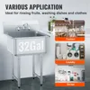 VEVOR Edelstahl Spültisch Gewerbliche Spülbecken 686 x 610 Produktbild-Vorschau 6
