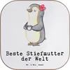 Mr. & Mrs. Panda Holzuntersetzer Pinguin Beste Stiefmutter Produktbild-Vorschau 1