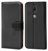 A black flip-style phone case is shown from the front and back. Produktbild-Vorschau