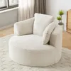 Fauteuil rond velours côtelé surdimensionné – assise Voir les images du produit 4