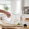 BigDean 2 Stk. Wasserkaraffe aus robustem, geriffeltem Glas Produktbild-Vorschau 2