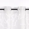 Scheibengardine Kurzstore Küche Gardine mit Ösen Voile Produktbild-Vorschau 3