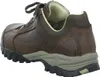 A side view of a brown leather hiking shoe. Voir les images du produit