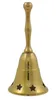 Messing Weihnachtsmann Glocke mit Sternen - Gold 13 cm | Produktbild-Vorschau 1
