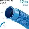 Wiltec Tuyau piscine bleu – 12 m de long, Ø 32 mm – Tuyau Voir les images du produit 4