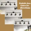 ZMH Plafonnier en bois Spot de plafond à 4 flammes GU10 Voir les images du produit 6