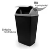 BigDean 2 Stück Mülleimer mit Schwingdeckel 45 L Anthrazit Produktbild-Vorschau 4
