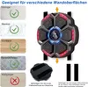 The image shows a wall-mounted music box machine with various wall surface compatibility indicators and mounting instructions. Produktbild-Vorschau