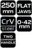 NEO TOOLS Ploché montážne kliešte 250 mm, montážne kliešte, Náhľad obrázku produktu 2
