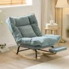 (Bleu clair) Fauteuil à bascule en velours côtelé avec Voir les images du produit 1