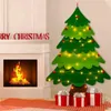 Árbol de Navidad de fieltro con guirnalda de luces LED y 32 Vista previa de la imagen del producto 10