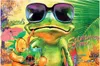 vianmo Holzschild 12x18 cm Frosch Cocktail Mojito Summer Produktbild-Vorschau 1