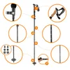 A diagram showing the different parts of trekking poles, with numbered callouts and close-up views of specific components. Podgląd zdjęcia produktu