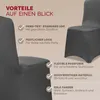 DETEX® Stuhlhussen 6er Set Grau Hochzeit Stretch  Dehnbar Produktbild-Vorschau 7