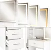 Coiffeuse Vicco Lisca Blanc 80cm avec miroir LED, Model Voir les images du produit 6