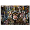 Leinwandbild Affe mit bunten Akzenten 60x40 Feeby Bunt bild Produktbild-Vorschau 3