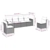 The Living Store 6-tlg. Garten-Sofagarnitur mit Kissen Produktbild-Vorschau 4