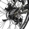 A close-up view of the rear wheel and drivetrain of an electric bicycle. Produktbild-Vorschau