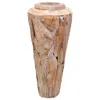vidaXL Vase décoratif 40 x 100 cm bois massif teck Voir les images du produit 8