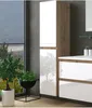 Badmöbel Set Eiche Weiß Badezimmermöbel Waschtisch Kosmetik Produktbild-Vorschau 5