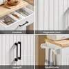 A collage of four close-up images showing details of a kitchen cart. Podgląd zdjęcia produktu