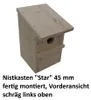 Nistkasten "Star" 45 mm fertig montiert Produktbild-Vorschau 10