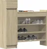 vidaXL Botník Sonoma dub 100,5x28x100 cm Materiál na bázi Náhled obrázku produktu 1