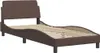 vidaXL Bett mit Matratze "Hvar" Braun 90x200 cm Kunstleder Produktbild-Vorschau 3