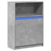 Sideboard mit LED Betongrau 72x34x100 cm Holzwerkstoff Produktbild-Vorschau 3