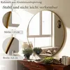 Runder Wandspiegel 40.8 cm Aluminiumrahmen Gold Bad Produktbild-Vorschau 5