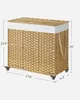 SONGMICS Wäschekorb, 160 L, mit Deckel, 3 Fächer, Produktbild-Vorschau 8