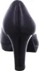 A back view of a black high-heeled shoe. Produktbild-Vorschau