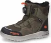 A single green winter boot for children is shown against a white background. Voir les images du produit