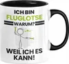 Fluglotse Geschenk Tasse Lustiger Spruch Ich Bin Fluglotse Produktbild-Vorschau 1