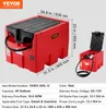 A red portable fuel tank with dimensions and specifications displayed. Náhľad obrázku produktu