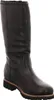 A black leather boot is shown against a white background. Voir les images du produit