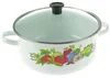 GARNEK Tradycyjny EMALIOWANY Garnuszek 18cm 2L Z Pokrywką Podgląd zdjęcia produktu 1