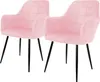 Two pink accent chairs with black legs, isolated on a white background. Produktbild-Vorschau