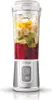 A portable blender filled with fruit and ice, shown against a white background. Podgląd zdjęcia produktu