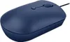 A blue computer mouse is shown from a slightly elevated angle against a white background. Produktbild-Vorschau